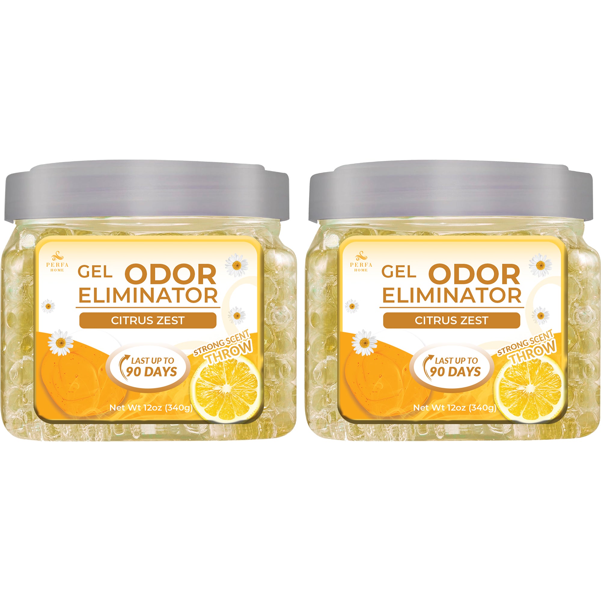 Gel Air Freshener Citrus Zest Pack of 2