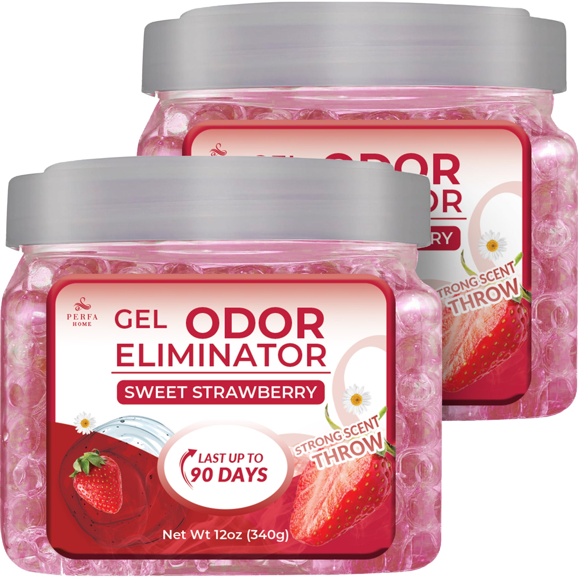 Gel Air Freshener Strawberry Pack of 2