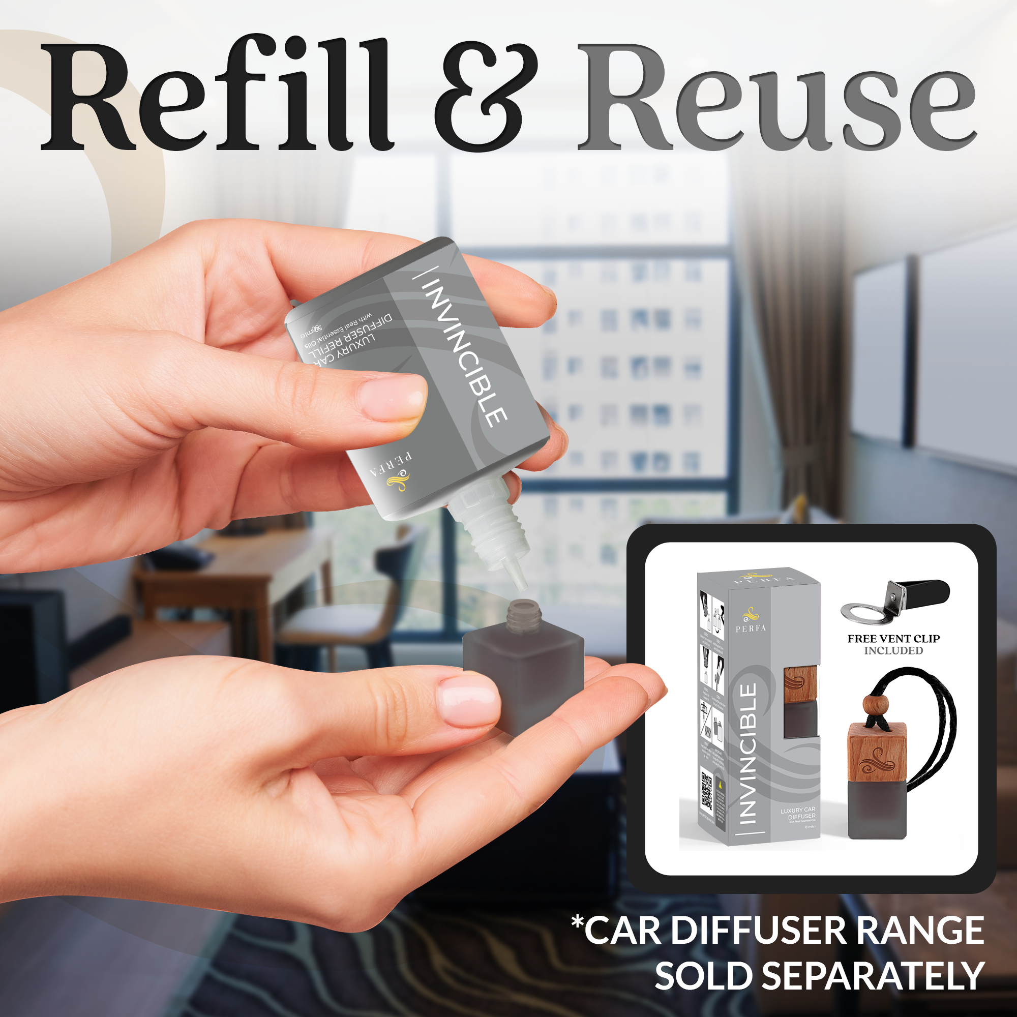 INVINCIBLE | CAR DIFFUSER REFILL 50ML
