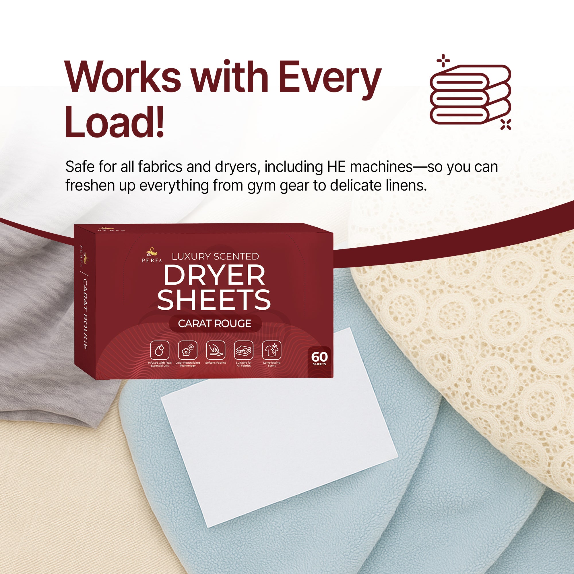 Dryer Sheets Carat Rouge Scent