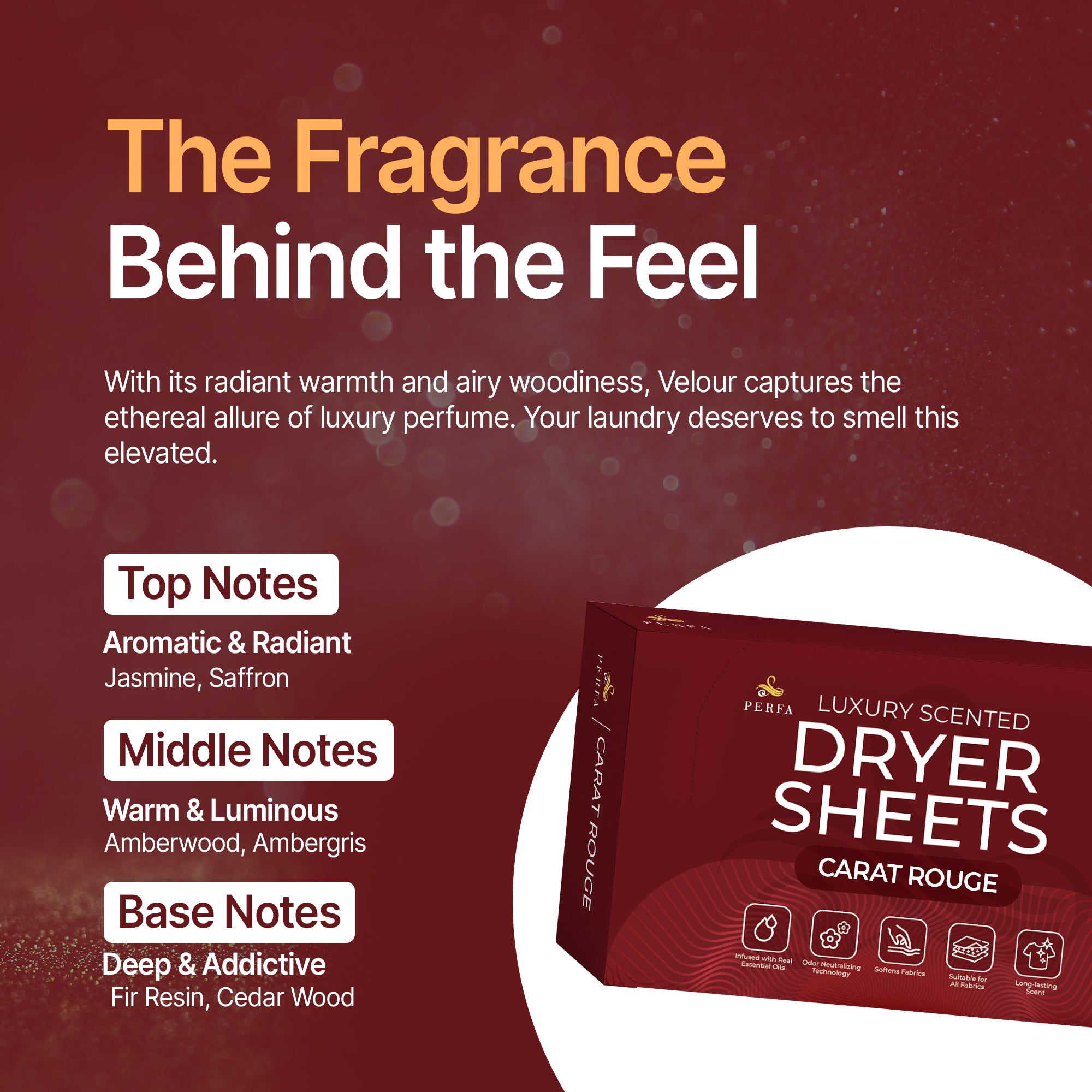 Dryer Sheets Carat Rouge Scent