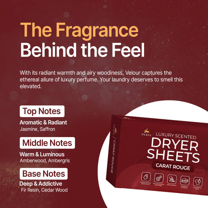 Dryer Sheets Carat Rouge Scent
