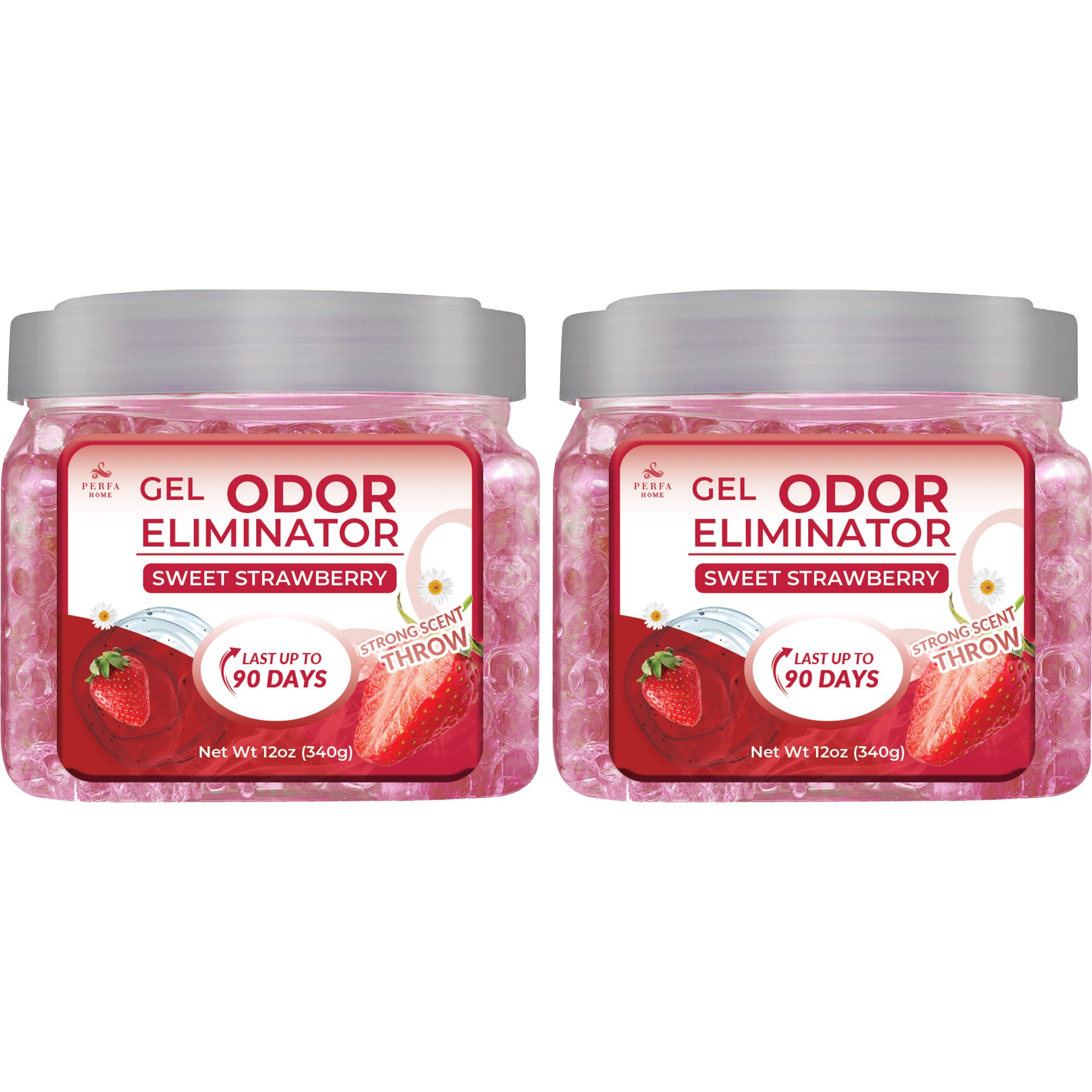 Gel Air Freshener Strawberry Pack of 2