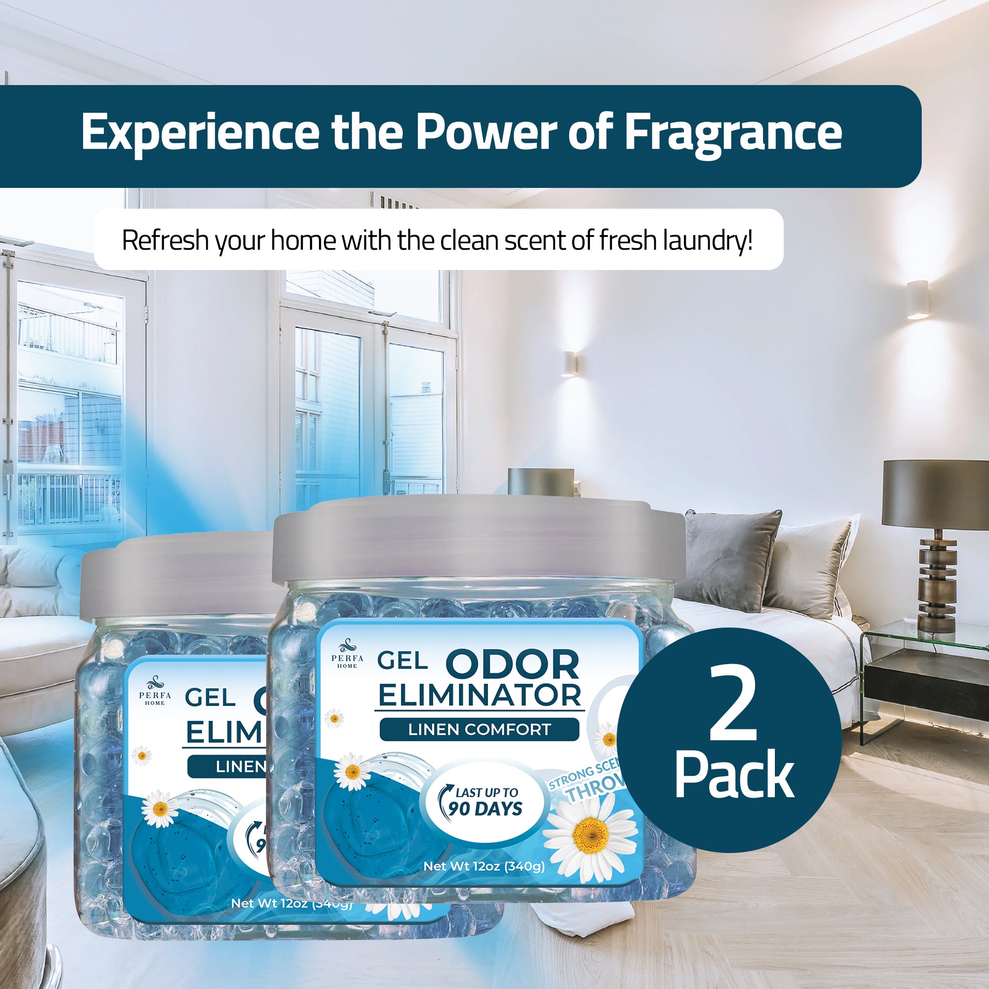 Gel Air Freshener Linen Comfort Pack of 2