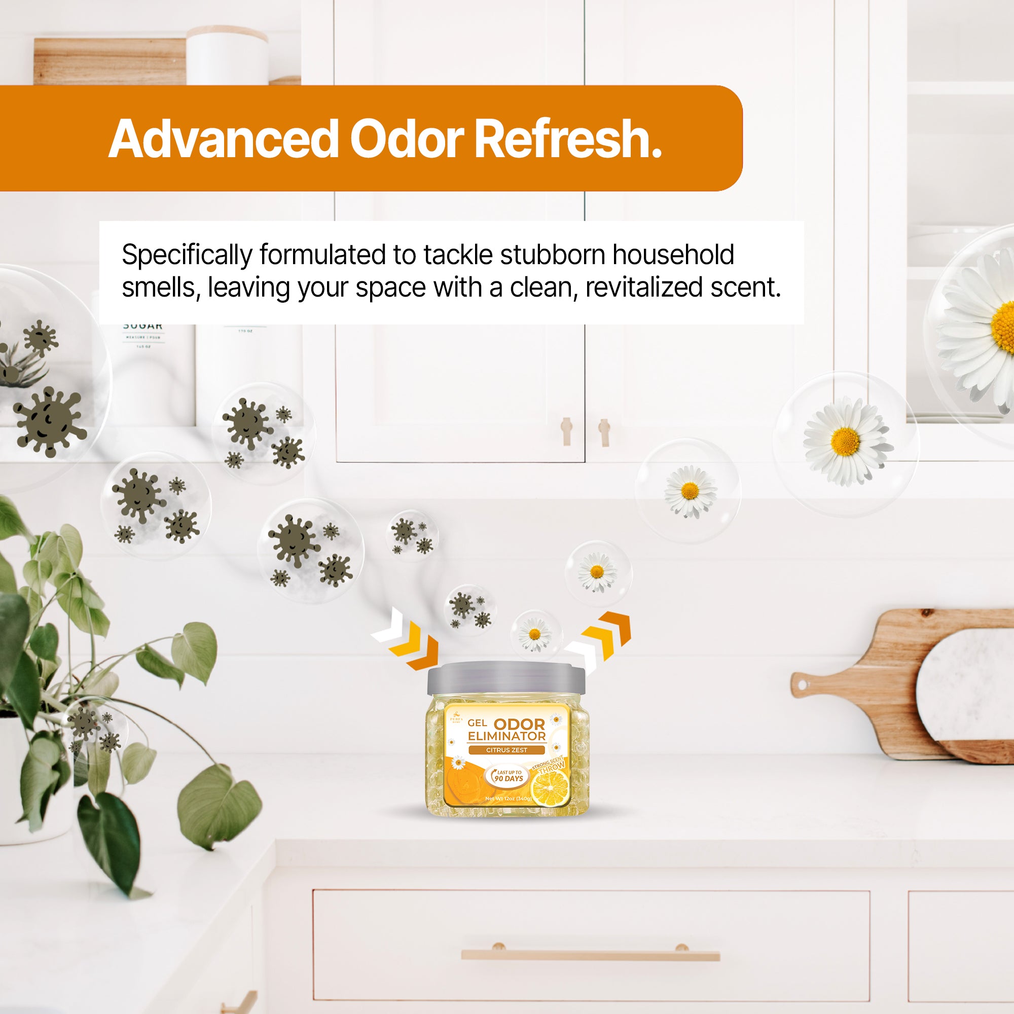 Gel Air Freshener Citrus Zest Pack of 2